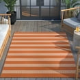 thumbnail image 3 of Well Woven Medusa Stria Modern Stripes Orange 7'10" x 9'10" Indoor Outdoor Area Rug, 3 of 3