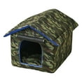 thumbnail image 4 of DOLITY Enclosed Outdoor Pet House Soft Winter Kitty Shelter Weatherproof Windproof Anti Green S, 4 of 8