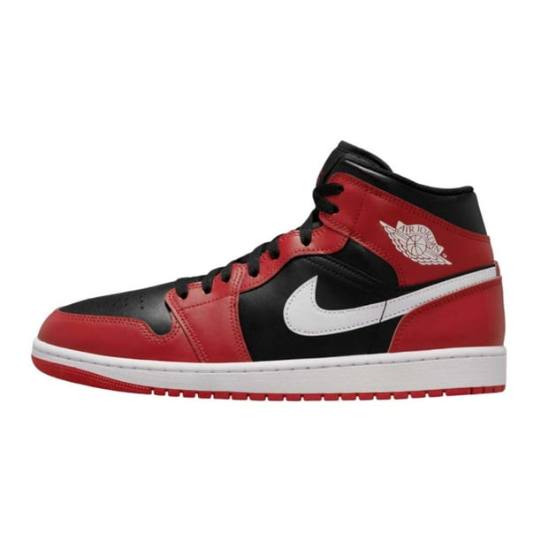 Tenis Nike para Hombre Air Jordan 1 Mid Rojo-Negro