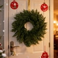 thumbnail image 5 of Real Touch Christmas Wreath Artificial Norfolk Pine & Cedar Greenery for Front Door, Winter Holiday Decor Indoor Outdoor Use, Full Green Pine Wreath for Home Wall and Window Decorations, 5 of 7