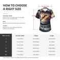 thumbnail image 4 of Vsdgher Astronaut Cat Women Shirts V Neck Short Sleeve Tops T-Shirt Basic Tees, S to 3XL3X-Large, 4 of 5