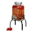 thumbnail image 2 of Estilo sur Support en Métal avec Robinet Anti-Fuite Distributeur de Boissons Individuelles 1 Gallon, Transparent, 2 of 5