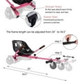 thumbnail image 3 of USToyOutlet All In One Hover Cart Attachment For Hoverboard - Transform your Kids Hoverboard into a Go Kart with Hovercart - Pink, 3 of 8