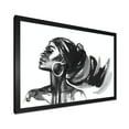 thumbnail image 2 of Designart 'Black and White Portrait of African American Woman IV' Modern Framed Art Print, 2 of 4