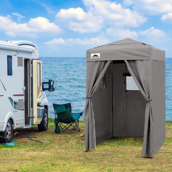 Flex Ultra Compact 4 Ft. W x 4 Ft. Metal Pop-Up Vented Top Changing Room Canopy Tent