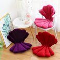 thumbnail image 3 of Cojín de terciopelo de lujo para asiento de Silla, cojín de respaldo de concha de estilo artístico, rosa azul, Princesa, concha de mar, decoración de almohada para el hogar, 3 of 5