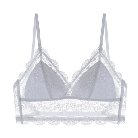 White X-Large Womens No Steel Ring Backless Bra French Underwear Big Women Bras Wireless Full Coverage Open Back Beautiful Back Womens Bra U Shaped Bra Summer Ultra Thin