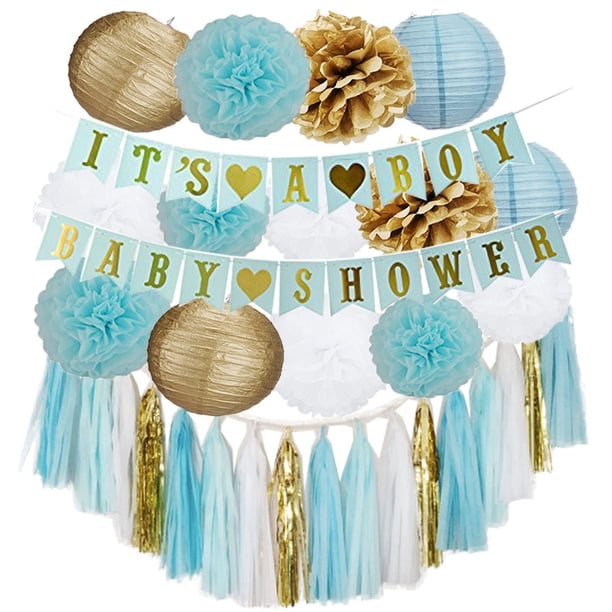 Kit de decoración para baby shower, 35 unidades, faroles de papel con forma de farol