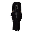thumbnail image 3 of Robe de Fête pour Femmes Aguichant Manches Évasées en Velours Doré Col Rond Robe Vintage de Fête Robe de Style Moyen-âge Robe de Fête Aguichant pour Femmes, 3 of 7