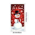 thumbnail image 3 of ‌Christmas Snowman Door Cover - 70.87in x 35.43in,Red & White Design,Let It Snow,Holiday Decor for Front Door,Garage Door,2025 Christmas Decorations‌, 3 of 5