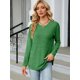 thumbnail image 5 of Blusas de Larga con Cuello Redondo para Mujer, Blusas Holgadas con Botones para Otoño e Invierno 2025. Verde S, 5 of 10