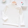 thumbnail image 2 of Girls/Boys Neck Long Sleeve Thermal Shirts Turtleneck Tops Kids Undershirt Warm Base Layer Tops Tees, 2 of 3