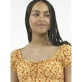 thumbnail image 4 of No Boundaries Mini Dress with Puff Sleeves, Women's, 4 of 5