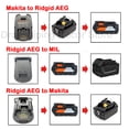 thumbnail image 2 of Battery Adapter Converter For Ridgid AEG 18v Battery to for Mil*wau*kee 18v Power Tool, 2 of 9