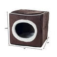 thumbnail image 2 of PETMAKER Cat House for Rabbits, Guinea Pigs, and Small Animals, Dark Brown, 2 of 7