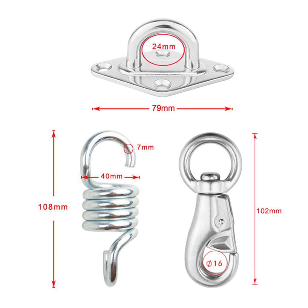 Yihuala Hammock Chair Hanging Spring Hooks Ceiling Mount Tool Set Accessories for Idoor Outdoor Swing Lazy Chair