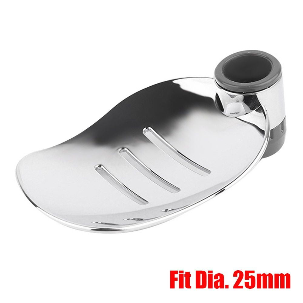 22/24/25MM For 22 24 25 mm Bath Shower Plates Home Adjustable Rail Slide Leaf Shape Tray Soap
