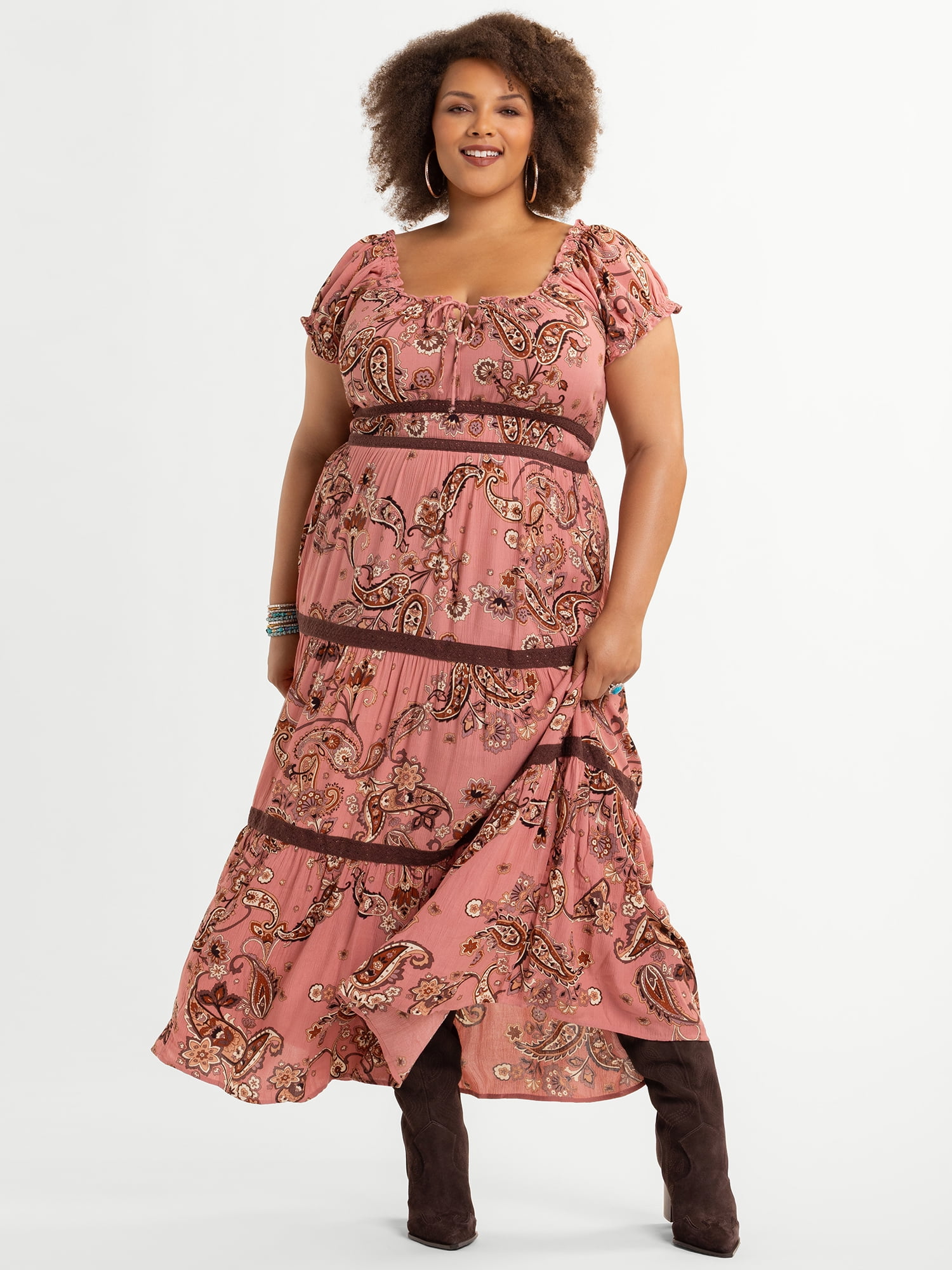 Jessica Simpson Women's Plus Size Sienna Maxi Dress, Sizes 0X-4X