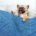 thumbnail image 2 of Pet Blanket Denim Blue Soft Warm Sofa Car Bed Protector Washable for Puppy Large Dogs Cats, 2 of 7