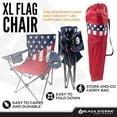 thumbnail image 6 of Black Sierra XL American Flag Camping Chair – Oversized Patriotic Foldable Outdoor Seat with Padding, Dual Cup Holders, Heavy-Duty Frame Supports 300 lbs – Ideal for 4th of July, Beach, RV, Patio, 6 of 6
