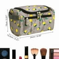 thumbnail image 4 of 1Pcs Travel Makeup Bag Toiletry Organizer Waterproof Oxford Cloth Gray Yellow, 4 of 6