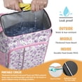 thumbnail image 3 of Floral Butterfly Design Insulated Backpack Cooler – Leakproof Lunch Bag with Tropical Pattern, Great for Hiking, Beach Days & Outdoor Use, 3 of 5