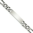 thumbnail image 1 of 925 Sterling Silver 8.5 Inch Engraveable Vintage Figaro Link Name Bar Identification Id Bracelet, 1 of 7