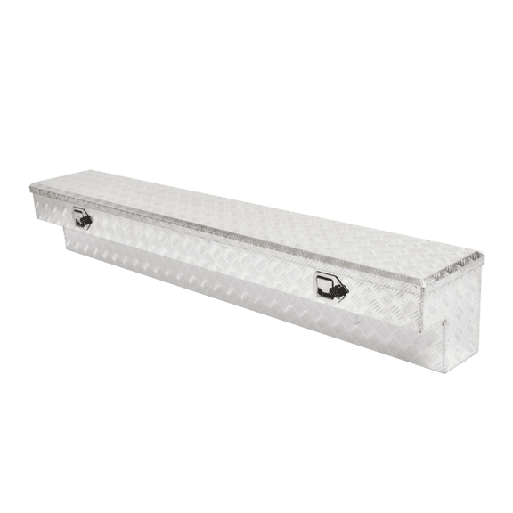 72x12x12 Inch Aluminum Heavy Duty Truck Side Tool Box Silver