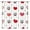 Red Gray White, variant on Red Heart Shower Curtain Valentine''s Day Heart Paw Print Striped Dot Plaid Sweet Love Romantic Couple Polyester Bathroom Decor Curtain with Hook,Red Gray White