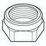 Delta Pair of Bonnet Nuts for Two Handle Kitchen or Bathroom Faucets in Chrome RP6060