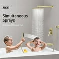 thumbnail image 2 of Brushed Gold Shower System with Tub Spout, Pressure Balanced Bath Tub Shower Faucet Set Complete with Valve, Shower System with Rain Shower Head with Handheld, XB6305F18-BZ, 2 of 6