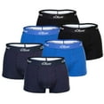 thumbnail image 1 of s.Oliver Calzoncillos para hombre, paquete de 6 - Trunks, Hipsters, Algodón Stretch Azul M, 1 of 1