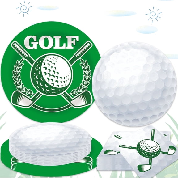 Golf‑Themed Party Supplies Decorations & Tableware Set - Ideal for Outdoor Lawn Gatherings, Golf Celebrations & Friend Parties