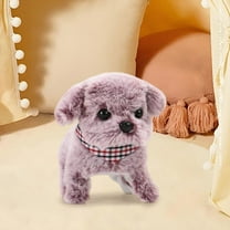 Loespoir Interactive Plush Walking Dog, Simulation Electronic Pet Toy, Realistic Puppy Companion for Play and Entertainment, with Multiple Features and Sound Effects(C)
