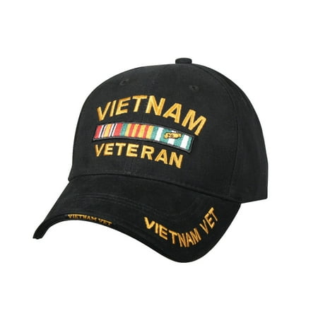 Vietnam Veteran Deluxe Low Profile Baseball Cap, Black