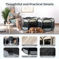 thumbnail image 4 of Dog Playpens Indoor Outdoor, DOMIPET 2 IN1  Pop-up Dog Pet Tent, Portable Mesh Pet Playpen, Foldable Dog Enclosure, Cat Cage Houses, 4 of 9