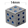 thumbnail image 2 of Titanium Alloy Dice Dice Solid Six-Sided Lucky Iced Cooling Dice Outdoor Gadget Travel Camping Leisurefest,1 * Dice,Black, 2 of 6