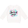 thumbnail image 2 of Inktastic Sweet Pea Hearts Toddler Sweatshirt, 2 of 4