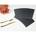 thumbnail image 6 of REGALWOVEN 6 Pack Place Mats Faux Leather Placemats for Kitchen Dining Table Decor Black Gold 20*12in, 6 of 7