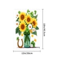 thumbnail image 4 of Amhnf Sunflower And Daisy Garden Flag With Horseshoe And Clover For Home Outdoor Garden Yard Decor 12x18 inch, 4 of 5