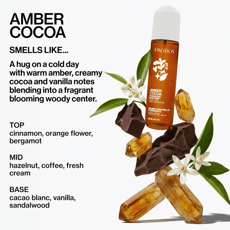 Pacifica Amber Cocoa Body Mist, 5 fl oz photo 2