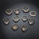 thumbnail image 5 of 10 Joyas Temperamento Set Pieza Gota Moda Anillo Proteína Mujeres Anillos, 5 of 8