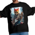 thumbnail image 4 of Camisetas casuales de manga corta con guitarrista de Funky Fox para hombre, camisetas gráficas, 4 of 8