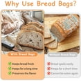 thumbnail image 4 of Fusion Bread Bags with Ties, 72 Pack Clear Bread Bags for Homemade Bread and 100 Ties, Adjustable Reusable Plastic Bread Bags, Bread Loaf Bags for Home Bakers and Bakery Owners, 4 of 7
