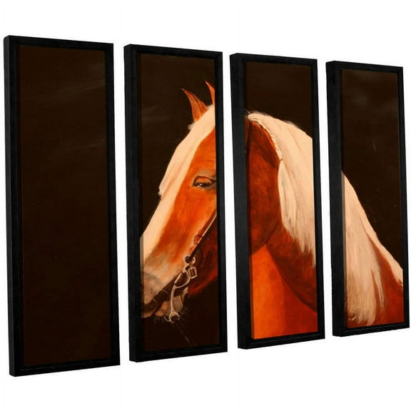 ArtWall Lindsey Janich "Horse Painted" 4-Piece Floater Framed Canvas Set