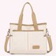 thumbnail image 5 of Bolso bandolera de lona multifunción para mujer Bolso con asa superior Moda para el trabajo (blanco), 5 of 5