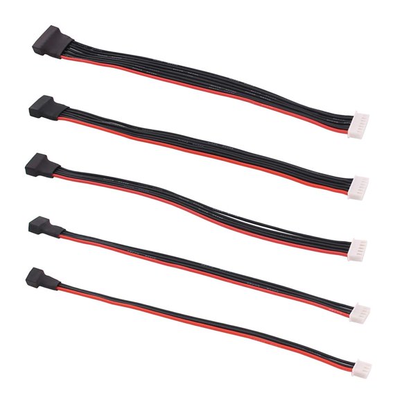 OliRC JST-XH 2S 3S 4S 5S 6S Each 1pc 8" / 200mm 22awg Lipo Balance Wire Extension Silicone Cable Lead Cord for RC Battery Charger(C137-5)