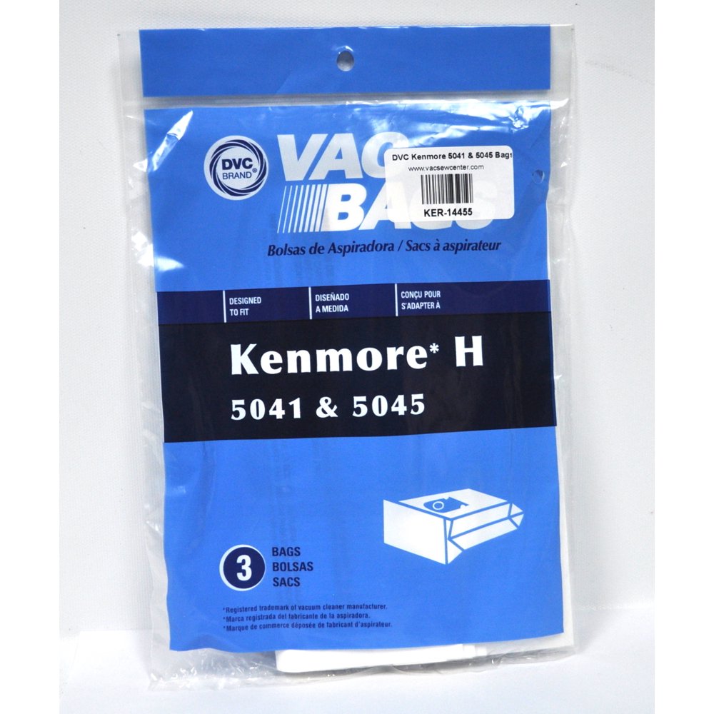 Kenmore Canister Vacuum Cleaner Bags, Number 5041 & 5045, DVC Replacement Brand, designed to fit