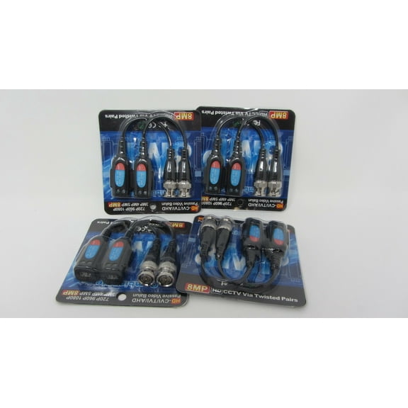 4 pairs Mini HD Video Balun BNC Connector CAT5 Cat6 CCTV UTP CVI TVI AHD Camera