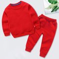 thumbnail image 2 of Sweatsuits for Girls Boys 2025 Plain Crewneck Sweatshirt Jogging Sweatpants 2 Piece Matching Set Kids Activewear Sets, 2 of 3